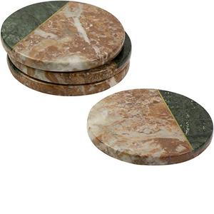 Round Shaped Marble Coaster <b>Set</b> Of 4 Pcs For Kitchen <b>Tea</b> Coffee <b>Cup</b> Table Top Decorative Coaster - Product Image 1