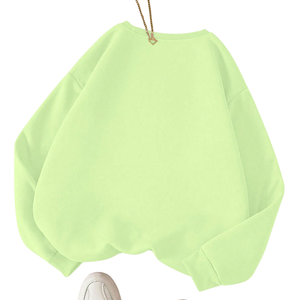 <b>Womens</b> Oversized <b>Fleece</b> Sweatshirt Crew Neck Long Sleeve Pullover Soft Warm Casual Loose Fit Winter Cotton Blend Sweatshirt <b>Top</b> - Product Image 2