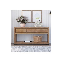 Table console classique de luxe avec plateau en placage de noyer et structure en acier poli - Une pièce maîtresse pour les salons modernes et les maisons traditionnelles