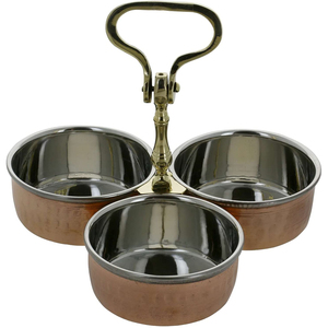 High Selling Top Quality Metal Made Attractive Look Multifunctional 4 Compartment <b>Table</b> Centerpiece Food Serving Bowls Supplies - Product Image 2