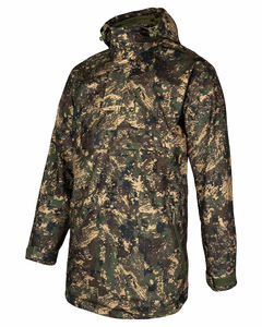 Veste de pluie tactique longue pour homme, camouflage numérique, capuche, camouflage forestier, imperméable, performance, randonnée, parka - Product Image 2