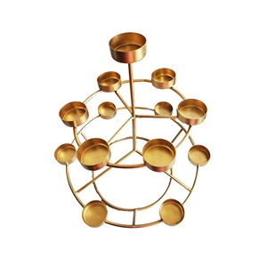 Décoration d'intérieur, chandelier en métal et cristal pour mariage et fête - Product Image 3