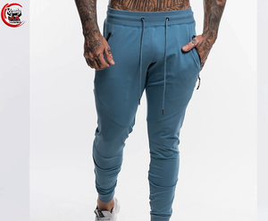 Nouveau style de pantalons de survêtement de sport pour hommes 100% coton Baggy Straight Jogger High Custom Logo Woven Wool Fabric Fleece-Regular Size - Product Image 6