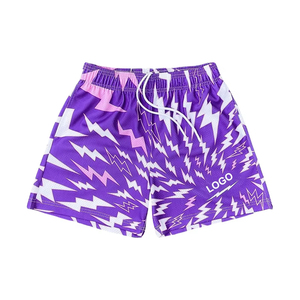 Pantalones cortos deportivos informales de verano para hombre, transpirables, sueltos, con estampado de cinco cuartos, tejido de cintura media - Product Image 1