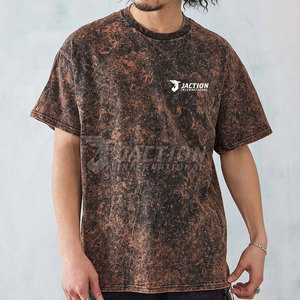 Camiseta de algodón 100% con estampado de ajuste holgado de secado rápido para hombres, camisetas de lavado ácido de último diseño de alta calidad hechas en Pakistán - Product Image 2