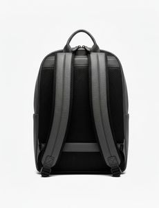 Premium Green Leather <b>Backpack</b> <b>with</b> Diagonal Zipper Slim Business and Laptop <b>Backpack</b> - Product Image 5