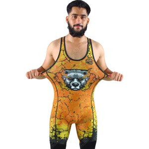 <b>Men</b> Sports Wrestling <b>Singlet</b> Sleeveless Jumpsuit Patchwork Shorts <b>Singlet</b> <b>for</b> <b>Men</b> Wrestling Uniform - Product Image 2