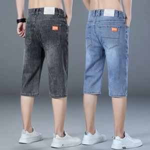 Design en coton biologique à séchage rapide Jeans pour hommes Short en jean respirant décontracté de qualité supérieure Nouveau short personnalisé imprimé de pierres - Product Image 5
