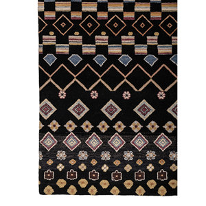 Manchaha 9x12 Hand Knotted Wool & Bamboo Silk Rugs Geometric Pattern Living Room <b>Carpet</b> & Hallway Rectangle Les-463-A Grey Black - Product Image 4