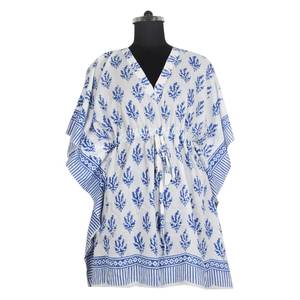 Factory Direct Fashion Women Maxi Cotton Short <b>Kaftan</b> Manufacturer Custom 100% Organic of Women's Wear Designer Indian Hot <b>Sale</b> - Product Image 3