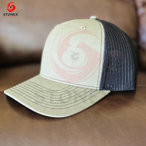 Casquette de baseball sportive vintage en coton à 5 panneaux de haute qualité avec tissu en dentelle Logo personnalisé Couleur unie disponible en gros - Product Image 1