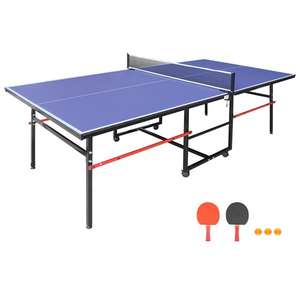 Ensemble de table de ping-pong pliable et portable de taille moyenne de 8 pieds avec filet pour les jeux en intérieur - Product Image 6