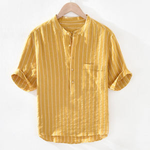Camisa Casual de Negocios de Manga Corta para Hombre OEM/ODM, Antiarrugas, Secado Rápido, Diseño Sólido, Poliéster/Algodón, Fabricante BD - Product Image 4