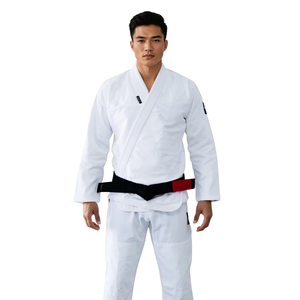 Kimono de Jiu Jitsu Brasileño Blanco, Tejido Pearl Weave, Ligero, Uniforme de Entrenamiento y Competición de BJJ, Chaqueta de 400G, Pantalones Ripstop de 10oz - Product Image 3