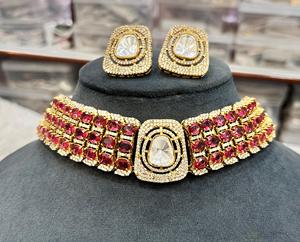 ชุดสร้อยคอลายเพชรโมอิสสำหรับผู้หญิงชุดสร้อยคอหรูระดับพรีเมียมสำหรับงานรื่นเริงทั้งแบบชนเผ่าและตะวันตก - Product Image 3