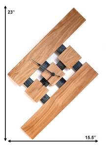 นาฬิกาแขวนผนังทำจากไม้สำหรับตกแต่งบ้านที่หรูหราตัวเรือนไม้ไผ่ทันสมัยมีกุหลาบธรรมชาติสำหรับงานแต่งงาน - Product Image 4