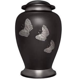 Urnas de cremación grabadas con mariposa de latón, recuerdo hecho a mano de alta calidad para urna de cenizas humanas - Product Image 4