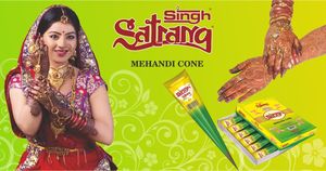 Natural Brown <b>Henna</b> Paste <b>Cone</b> |Singh Satrang <b>Henna</b> <b>Cone</b>| Pack of 12 Pieces - Product Image 3