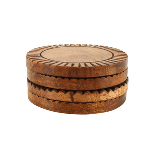 Posavasos de madera de diseño hecho a mano, alfombrillas y almohadillas de madera con forma ovalada antideslizante para uso diario, productos de primera calidad - Product Image 4