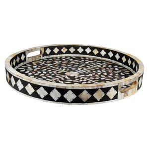 Admirable diseño incrustaciones de hueso excelente calidad elegante y las mejores bandejas decorativas ecológicas y sostenibles en la India - Product Image 2