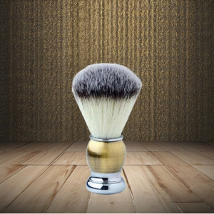 Brosse à barbe de toilettage perlée pour hommes avec poignée en résine de cheveux synthétiques lisses - Product Image 4