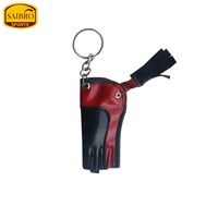 Gants de boxe miniatures de qualité supérieure, légers et écologiques, avec logo personnalisé, en cuir PU véritable, porte-clés à double anneau pour la salle de sport