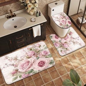 Custom Printed Bath <b>Mat</b> <b>Bathroom</b> Rug <b>Set</b> for <b>Bathroom</b> Non-Slip Shower Curtain Bath <b>Mat</b> - Product Image 5