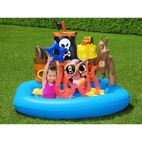 BESTWAY Aire de jeux aquatiques gonflable pour enfants de 2 ans et plus, piscine et installations de divertissement de qualité supérieure, matériau PVC, 140x130x104cm, usage domestique