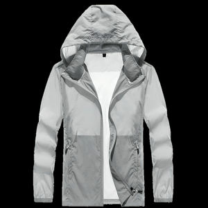 Chaqueta de protección solar con bolsillo y cremallera para hombre, abrigo deportivo de invierno a prueba de viento para correr al aire libre, vacaciones en la playa - Product Image 2