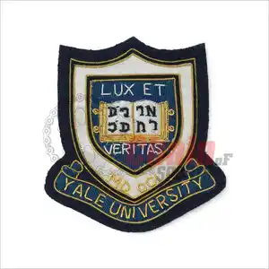 High Quality Customized Hand Made Blazer Badge Bullion Wire Hand Made Embroidered As Per OEM Demand