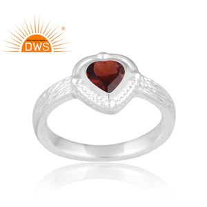 Latest Design 925 Sterling Silver Natural Garnet Gemstone Ring Custom Jewelry For Women Gift For Her - Product Image 1