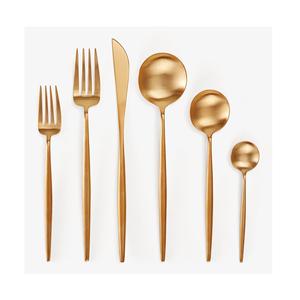 Bestsun luxe Rose or couverts ensemble fait à la main en acier inoxydable laiton métal vaisselle mariage dîner cuillère boîte emballé fêtes - Product Image 4