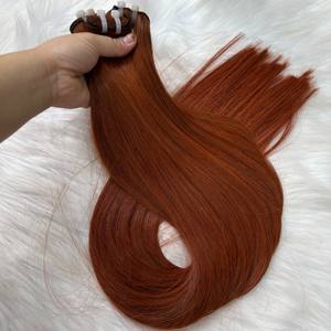 Vente en gros d'extensions Remy vietnamiennes donneur brut brun blond Double dessiné Machine Double trame os droit Super Double faisceaux - Product Image 3