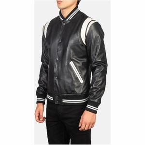 College Baseball jacket for men Custom Manufacturer High Quality Embroidery Leather Letterman Varsity Jackets for Men - Product Image 2