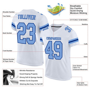 Nuevo Diseño de Camiseta de Fútbol Americano, Ropa Deportiva de Manga Corta, Camisetas de Fútbol Americano con Sublimación y Bordado de Nombre, Número y Equipo - Product Image 2