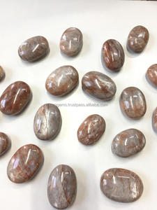 Piedra lunar roja de cristal entero Natural tallada Reiki curación meditación palmstone piedra semipreciosa artesanía para recuerdos de Feng Shui - Product Image 3