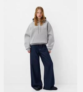 เสื้อฮู้ดผูกเชือกสำหรับผู้หญิงเสื้อกันหนาวมีฮู้ดสำหรับฤดูหนาวทรงหลวมเขียนตามสั่งขายส่ง - Product Image 2