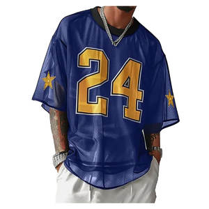 Camiseta de malla cuadrada de alta calidad para hombre con logotipo personalizado 100% algodón Camiseta de malla cuadrada de moda para hombre - Product Image 5