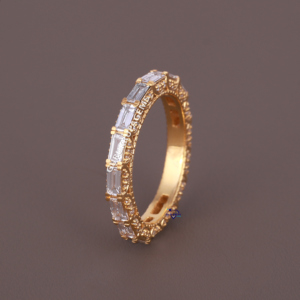 Joyería lujosa de moda brillante Plata de Ley 925 Moissanite Diamond VVS Clarity Wedding Band para mujeres - Product Image 2