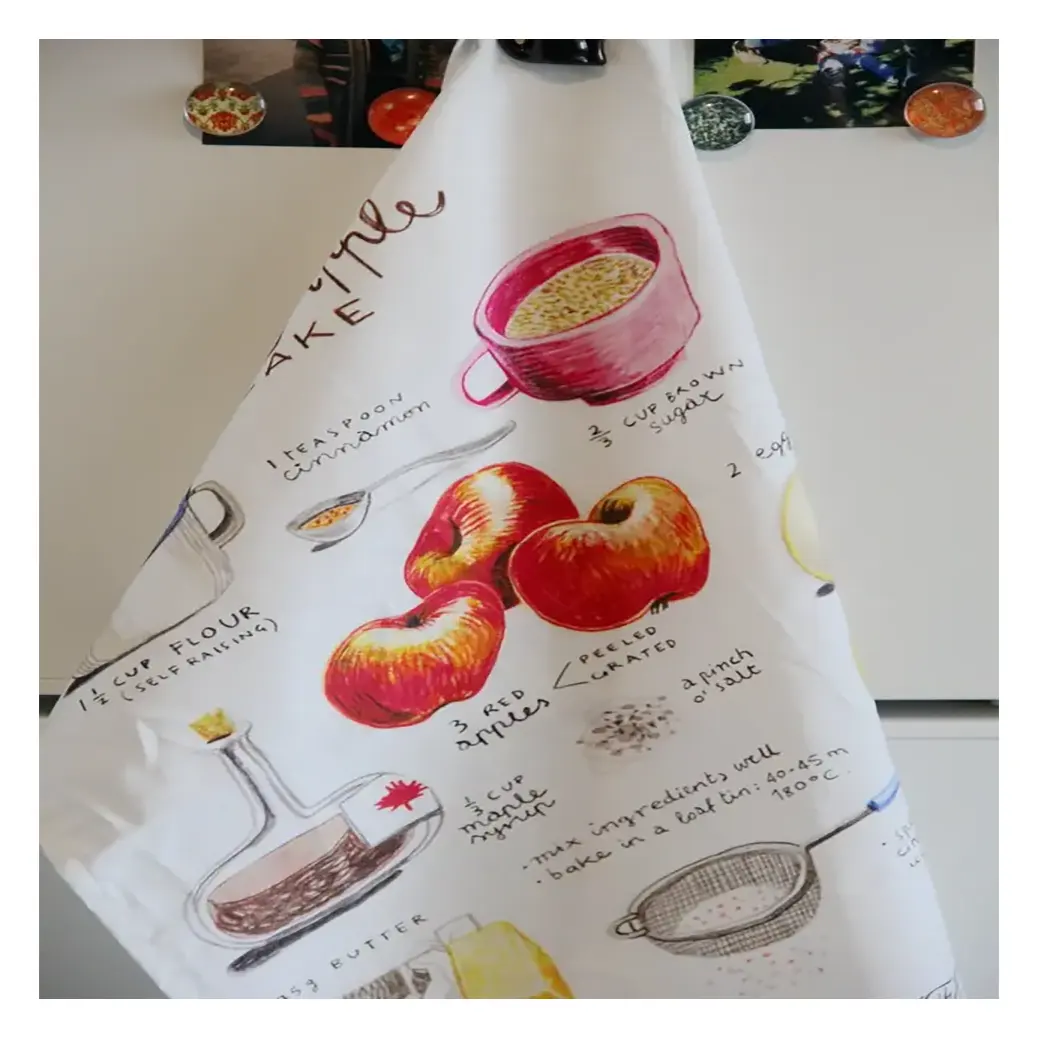 Chất lượng cao bột Sack nhà bếp bông khăn trà tùy chỉnh thiết kế in ấn cho món ăn nhà bếp làm sạch khăn