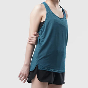 Nouveauté : Débardeur décontracté en coton pour femme, sans manches, pour le sport, la musculation, la course à pied, avec logo personnalisé, été - Product Image 4