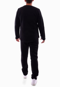 Survêtement Homme Confortable Couleur Unie Logo Brodé Haute Qualité Hiver 100% Coton Respirant Séchage Rapide Streetwear Élégant - Product Image 6