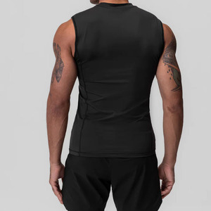 Venta al por mayor algodón Stringer gimnasio sin mangas Fitness camiseta entrenamiento músculo Y espalda logotipo personalizado Stringer hombres camiseta sin mangas - Product Image 2