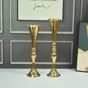 New Arrival Flower Arrangement Metal <b>Vase</b> Golden Finished Flower <b>Stand</b> Perfect for Home Wedding Parties Decoration - Product Image 1