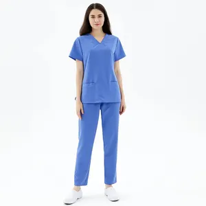 Hot Sale Unisex Anti-Wrinkle Jogger Scrubs Sets Soft Washable Fabric for Nurses Hospital Uniform Medical Scrubs for Women