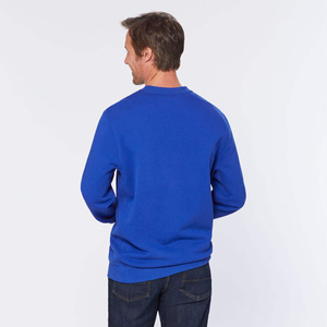 Unisex <b>Royal</b> <b>Blue</b> Plain Crewneck Sweatshirt Heavyweight Cotton Pullover Streetwear Top - Product Image 3