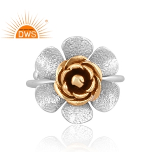 Última tendencia fina plata esterlina Rosa diseño Floral anillo apilable joyería personalizada para mujer regalo para ella - Product Image 3