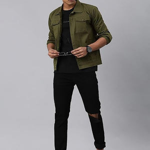 Venta al por mayor nuevas prendas de vestir exteriores de los hombres de alta calidad Caballeros Chaquetas de mezclilla Por Outdoor Casual Chaquetas de mezclilla Ropa de moda para hombres - Product Image 6