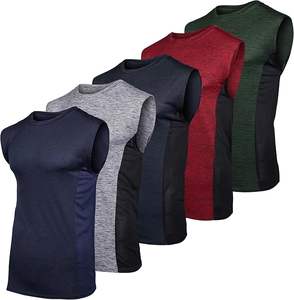 Venta directa de fábrica Camiseta sin mangas de punto informal Ligero Cómodo Alta calidad Transpirable 100% Algodón Gimnasio Ejercicio Venta - Product Image 6