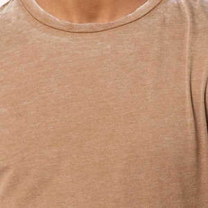 Nouvelle mode de t-shirt élégant en coton imprimé surdimensionné pour hommes avec lavage à l'acide personnalisé - Product Image 5